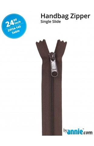 24" Single Slide Zipper - Sable