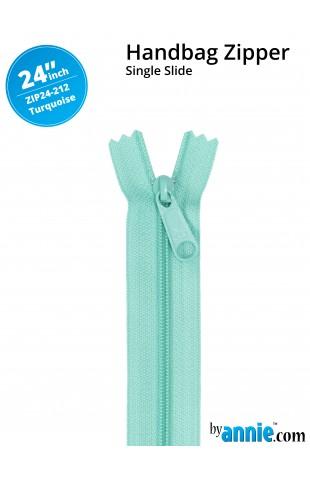24" Single Slide Zipper - Turquoise