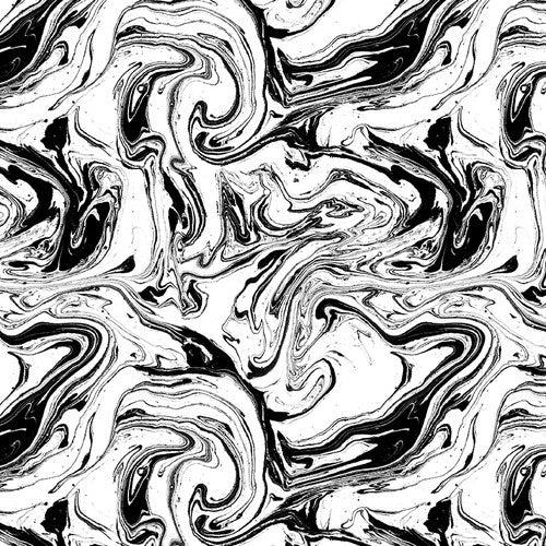Marble Texture 2879-19 Black/White || Black Tie 2