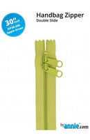 30" Double Slide Zipper - Apple Green - Fabric Bash