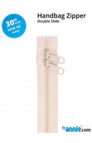 30" Double Slide Zipper - Ivory - Fabric Bash