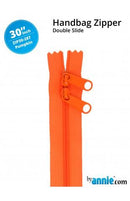 30" Double Slide Zipper - Pumpkin - Fabric Bash