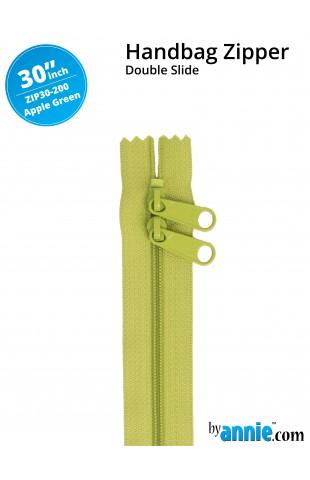 30" Double Slide Zipper - Apple Green