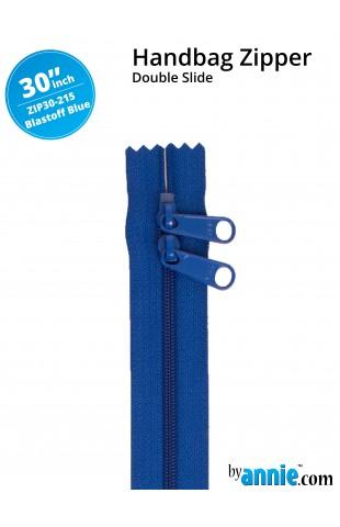 30" Double Slide Zipper - Blastoff Blue