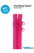 30" Double Slide Zipper - Lipstick
