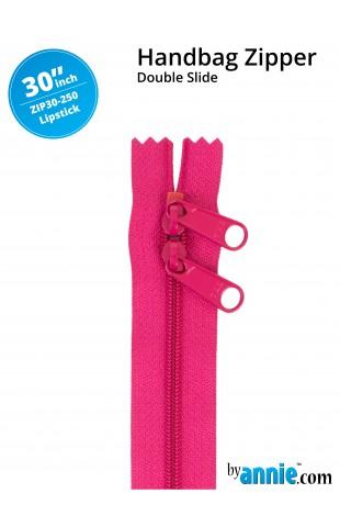 30" Double Slide Zipper - Lipstick