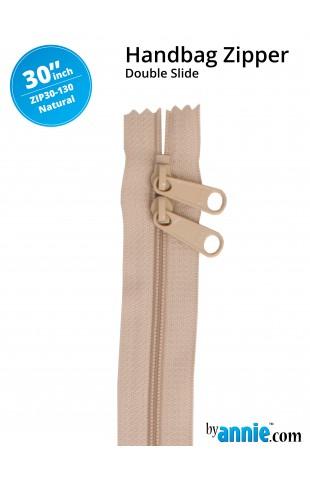 30" Double Slide Zipper - Natural