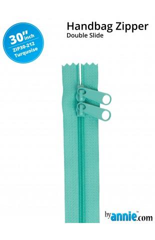 30" Double Slide Zipper - Turquoise