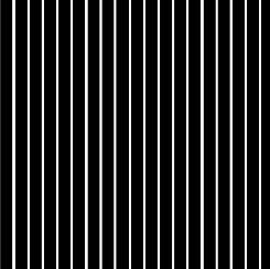 Dots & Stripes - Spaced Stripe - White on Black