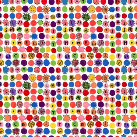 White Happy Dots