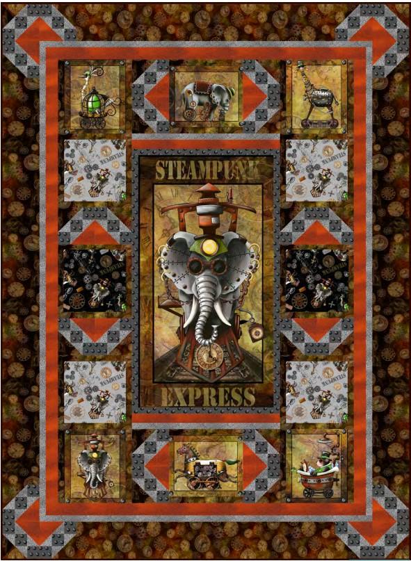 Steampunk Menagerie Quilt Kit