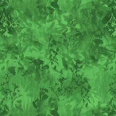 108" Abstract Foliage Green