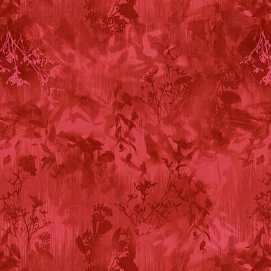 108" Abstract Foliage Red