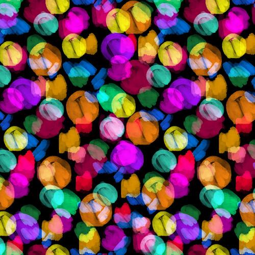 108" Abstract Dots Blk/Bright