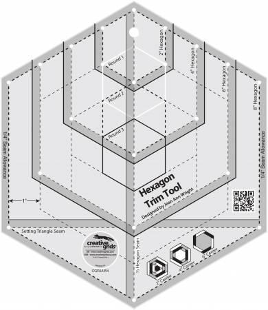 Creative Grids Hexagon Trim Tool Quilt Ruler - Fabric Bash