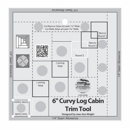 Creative Grids Curvy Log Cabin - Fabric Bash