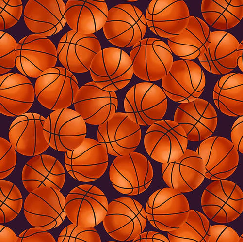 Love of the Game Basketballs - Fabric Bash
