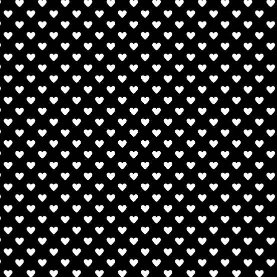 Hearts - Black - Fabric Bash