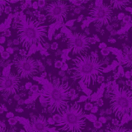 Purple Floral 108"