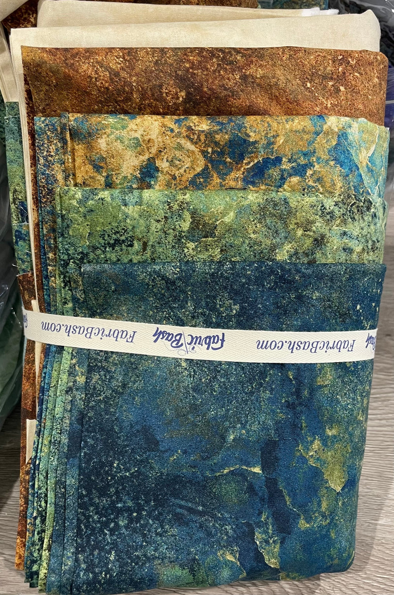Good Vibrations Teal/Brown Quilt Kit