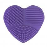 Purple Heart-Shaped Mat Cleaning Pad