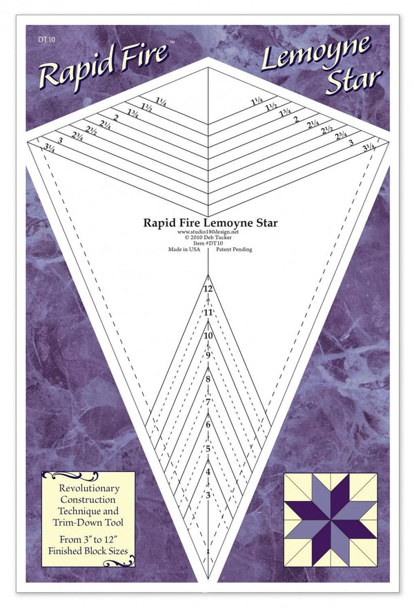 Rapid Fire Lemoyne Star Ruler - Fabric Bash