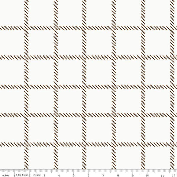 She Who Sews - Windowpane Plaid Off-White