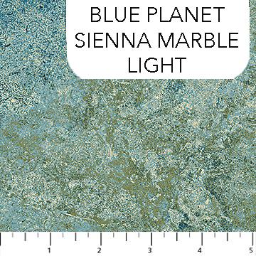 Stonehenge Blue Planet Sienna Marble Light - Fabric Bash