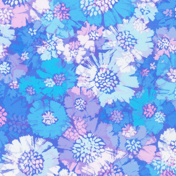 Color Wheel by Robert Kaufman Daisies Hydrangea WELD-21614-470