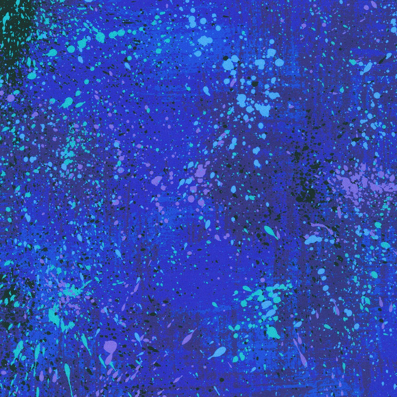 Color Wheel by Robert Kaufman Splatter Ocean WELD-21619-59