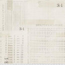 Multiplication Table - Parchment || Monochrome - Fabric Bash