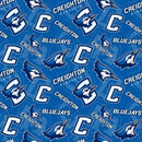NCAA-Quilting Cotton Fabric- Creighton University- Blue - Fabric Bash