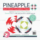 Pineapple 12" Finished Quilt Block Foundation Paper - Fabric Bash